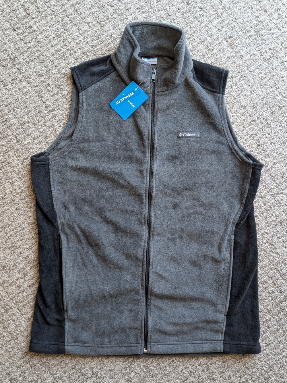 ​Columbia NWT Men's Steens Mountain Fleece Vest Gray Black LT